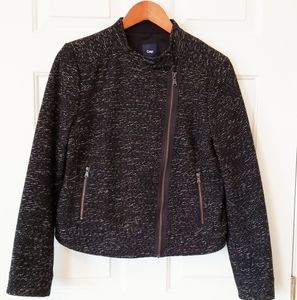 Women's Gap Tweed Moto Style Jacket - M